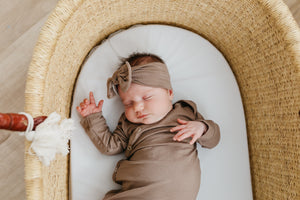 Knit Headband Bow - Gobi