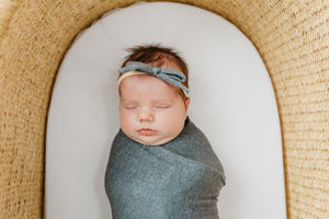 Ribbon Nylon Bow - Slate