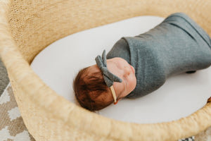 Ribbon Nylon Bow - Slate