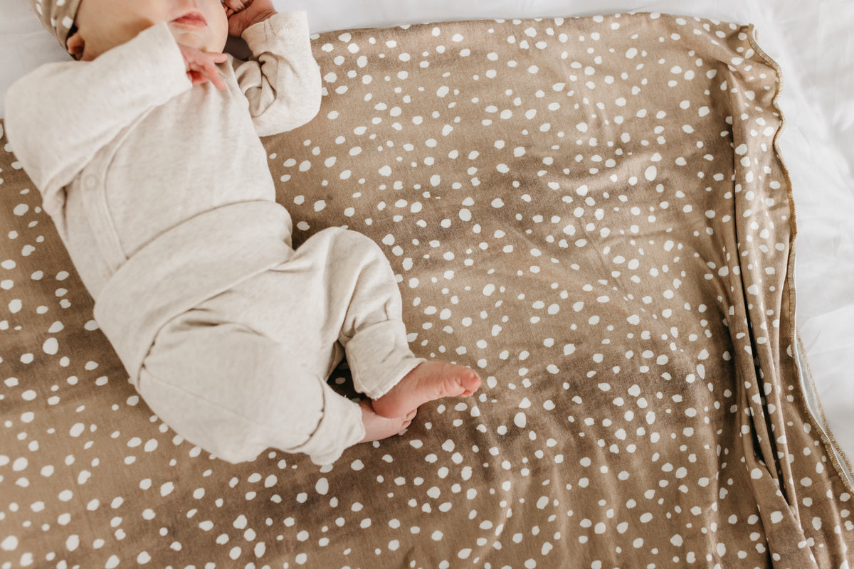 Knit Swaddle Blanket - Fawn