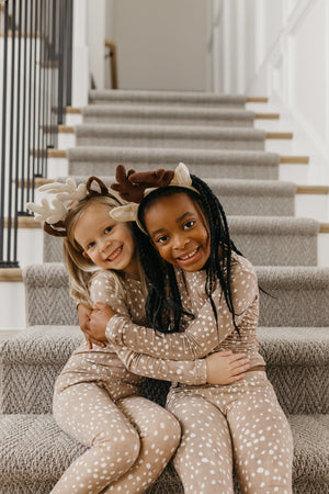 2pc Long Sleeve Pajama Set - Fawn
