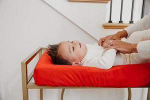 Premium Knit Diaper Changing Pad Cover - Apple