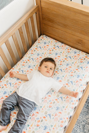 Premium Knit Fitted Crib Sheet - Nautical