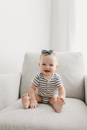 Bowtie Nylon Bow - Denim