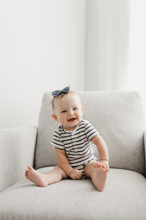 Bowtie Nylon Bow - Denim