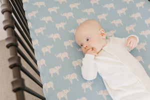 Premium Knit Fitted Crib Sheet - Peanut