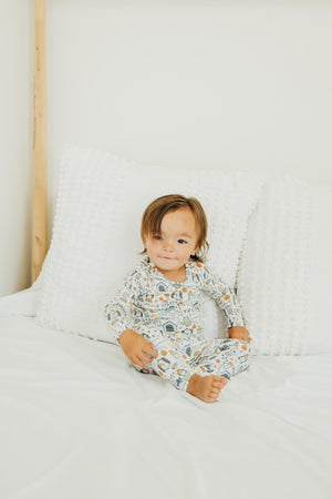 2pc Long Sleeve Pajama Set - Bones