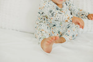 2pc Long Sleeve Pajama Set - Bones