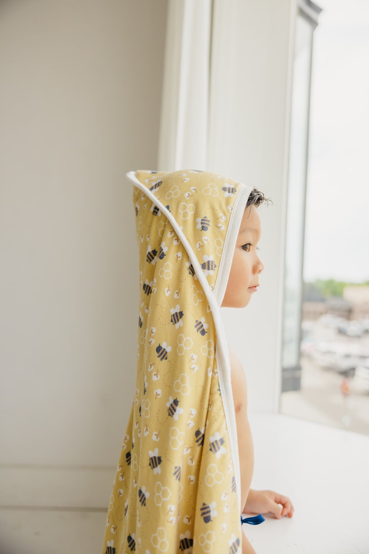 Premium Knit Hooded Towel - Honeycomb