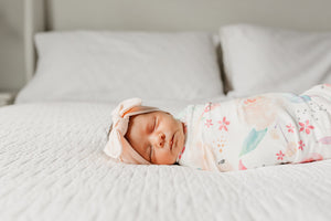 Knit Swaddle Blanket - Bloom
