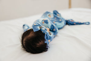 Knit Headband Bow - Cookie Monster