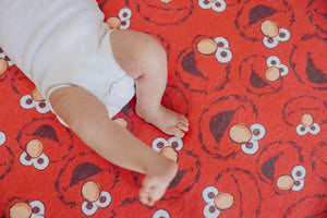 Premium Knit Fitted Crib Sheet - Elmo