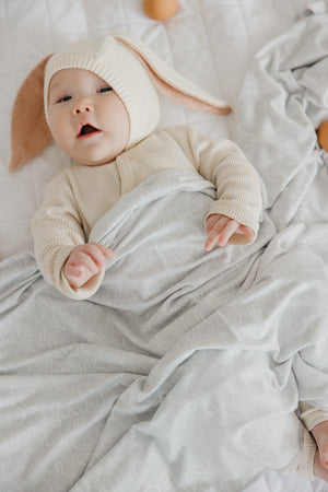 Knit Swaddle Blanket - Peter