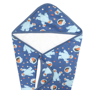 Premium Knit Hooded Towel - Cookie Monster