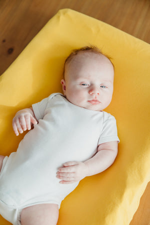 Premium Knit Diaper Changing Pad Cover - Banana