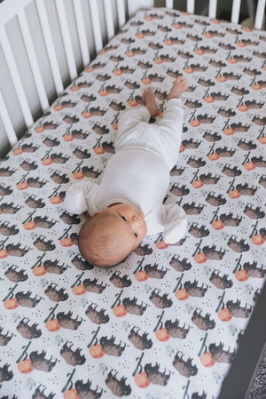 Premium Knit Fitted Crib Sheet - Bison