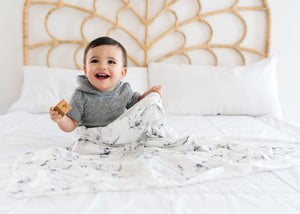 Knit Swaddle Blanket - Marble