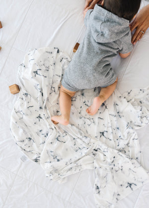 Knit Swaddle Blanket - Marble