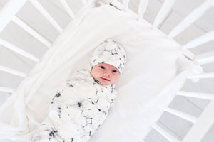 Knit Swaddle Blanket - Marble