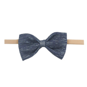 Bowtie Nylon Bow - Denim