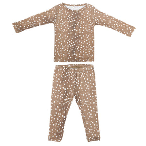 2pc Long Sleeve Pajama Set - Fawn