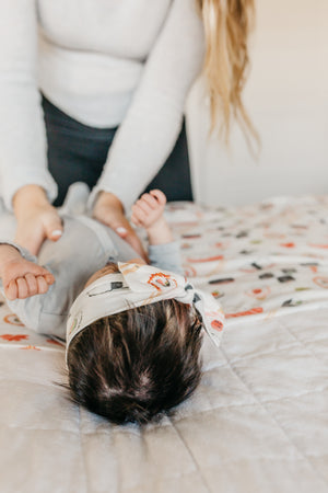 Knit Headband Bow - Baja