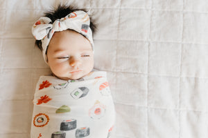 Knit Headband Bow - Baja