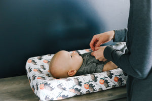 Premium Knit Diaper Changing Pad Cover - Bison