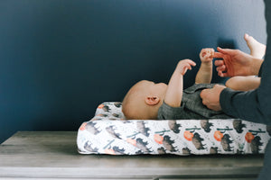 Premium Knit Diaper Changing Pad Cover - Bison