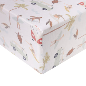 Premium Knit Fitted Crib Sheet - Maui