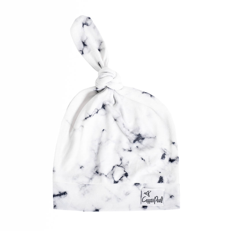 Top Knot Hat - Marble