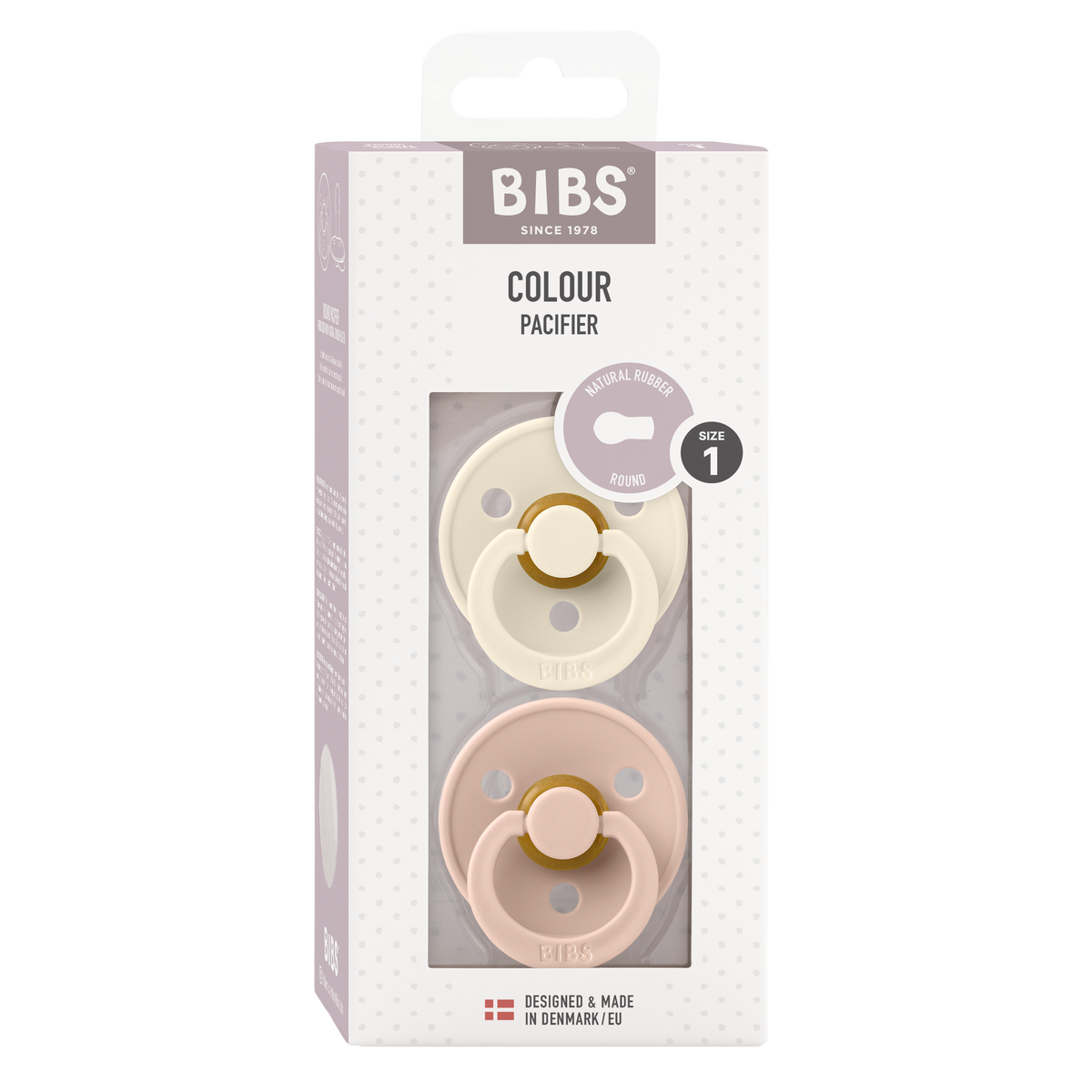 BIBS Colour 2 PACK Latex Ivory/Blush