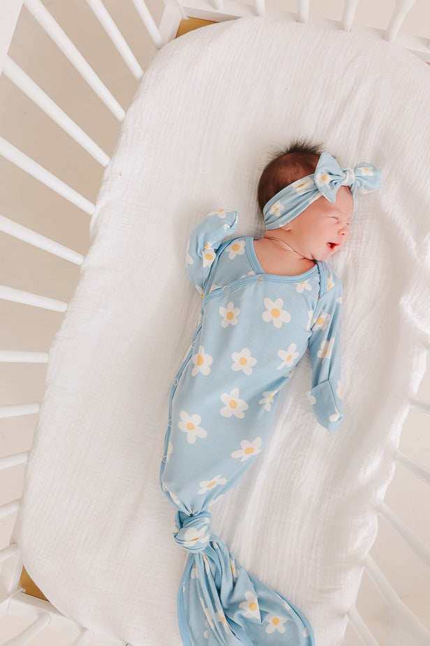 Newborn Knotted Gown - Della