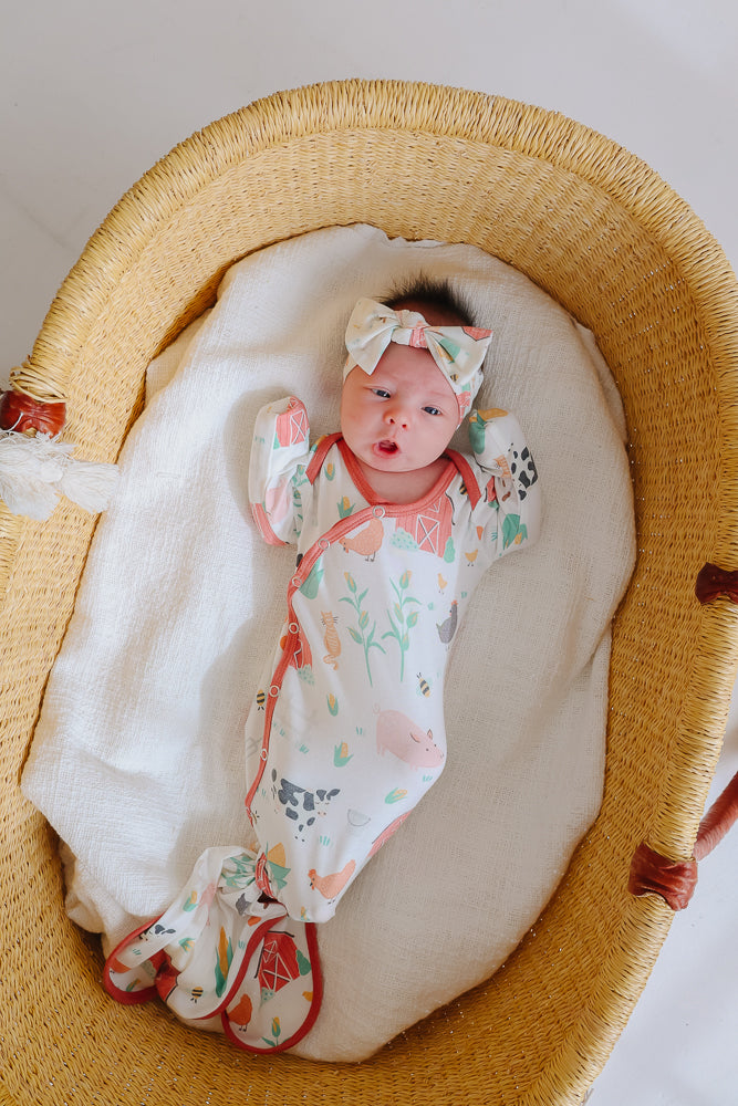 Newborn Knotted Gown - Farmstead