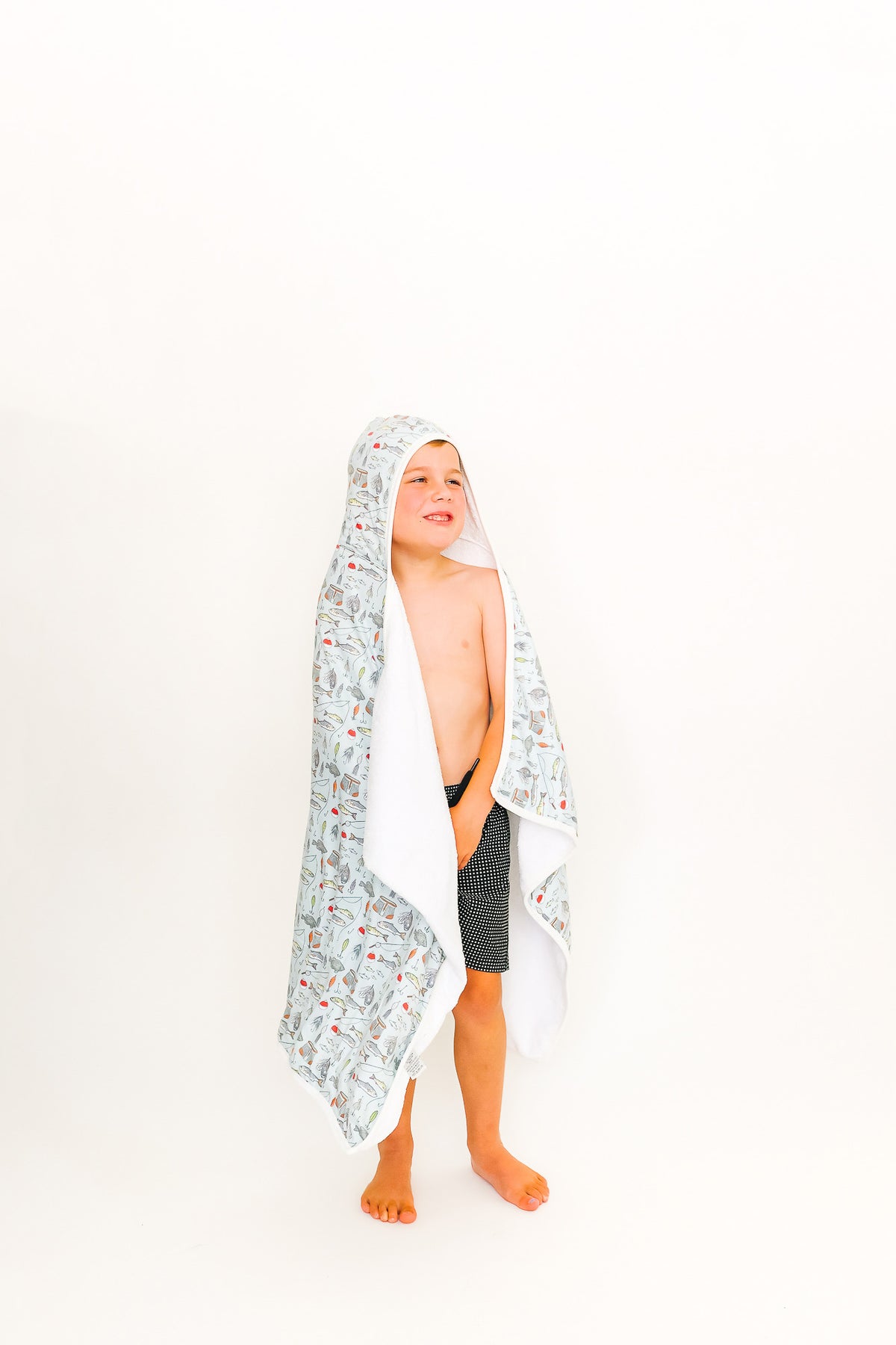 Premium Big Kid Hooded Towel - Trout