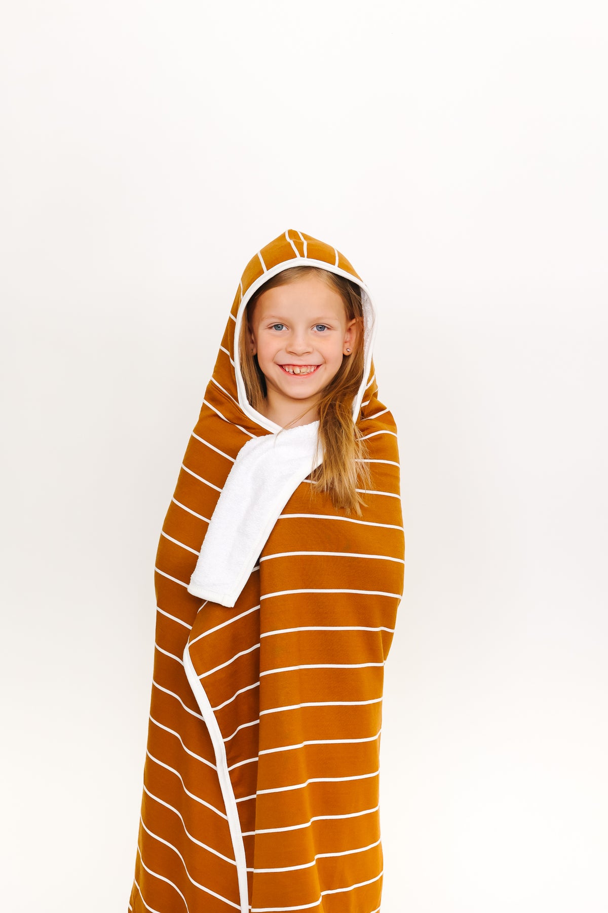 Premium Big Kid Hooded Towel - Camel