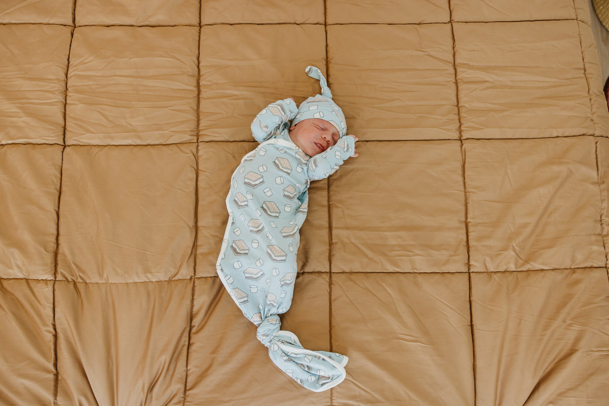 Newborn Knotted Gown - S'mores