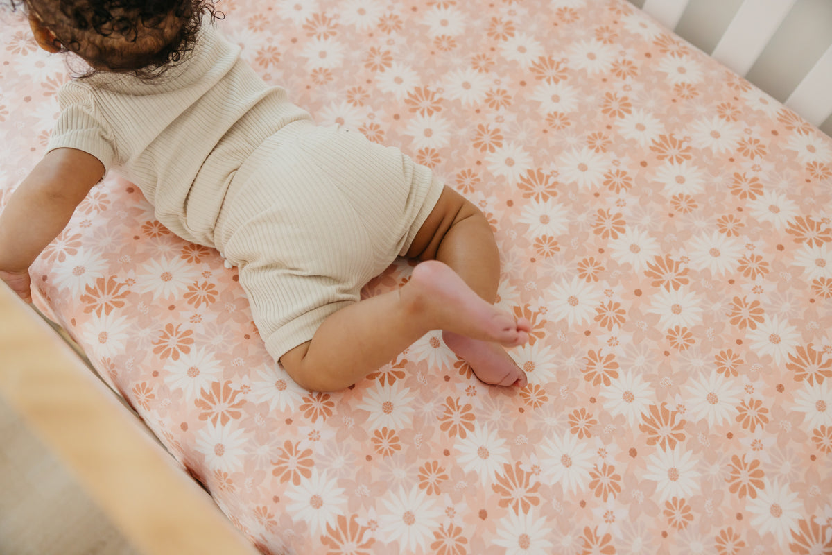 Premium Knit Fitted Crib Sheet - Penny