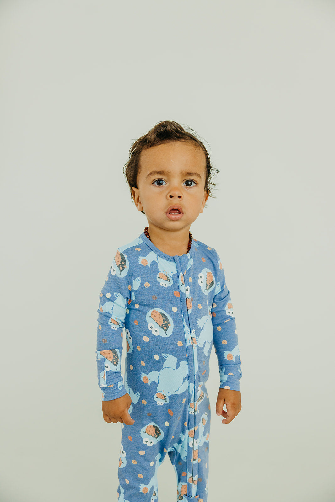 Zip-Up Footie Pajama - Cookie Monster