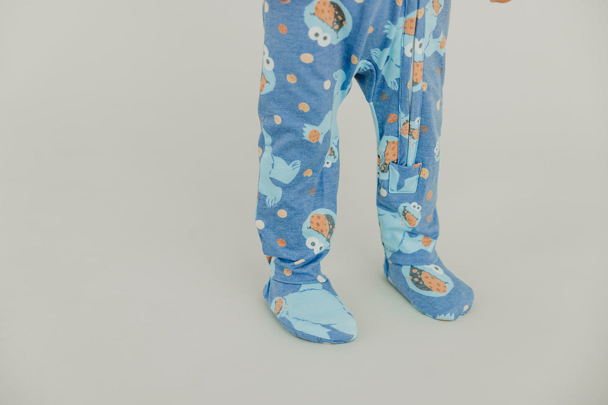 Zip-Up Footie Pajama - Cookie Monster