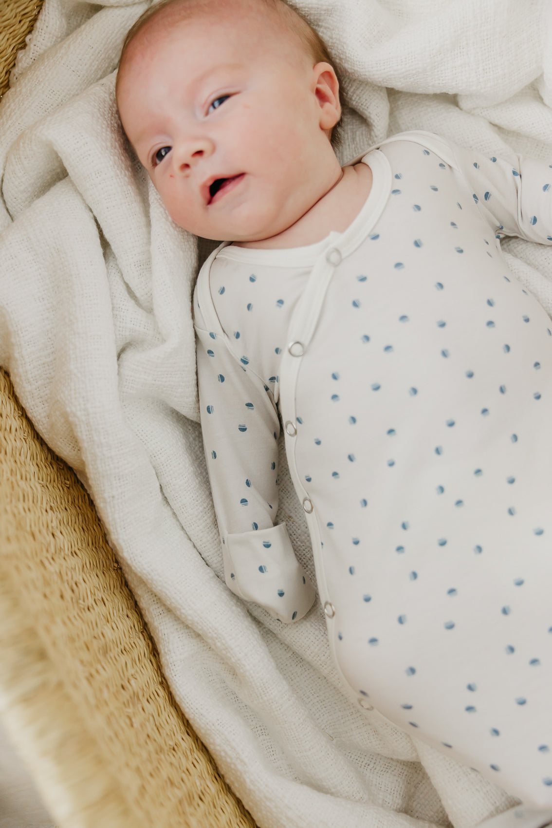 Newborn Knotted Gown - Haze