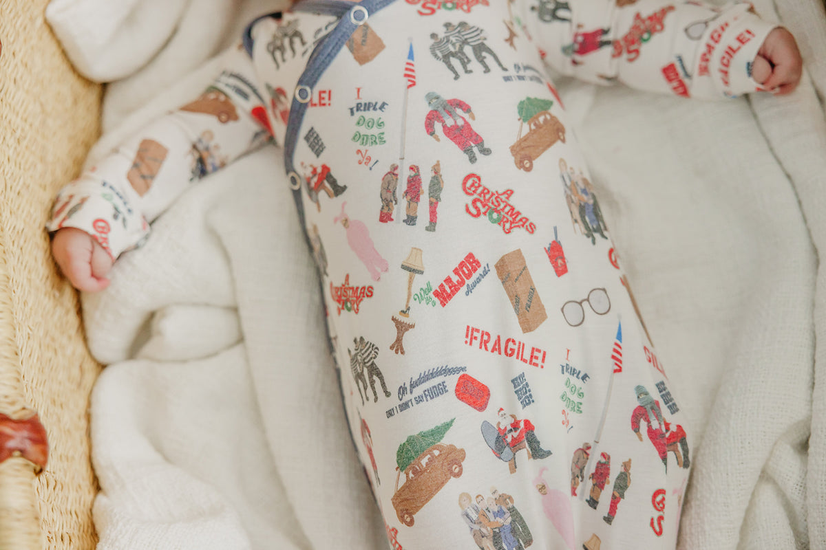 Newborn Knotted Gown - A Christmas Story