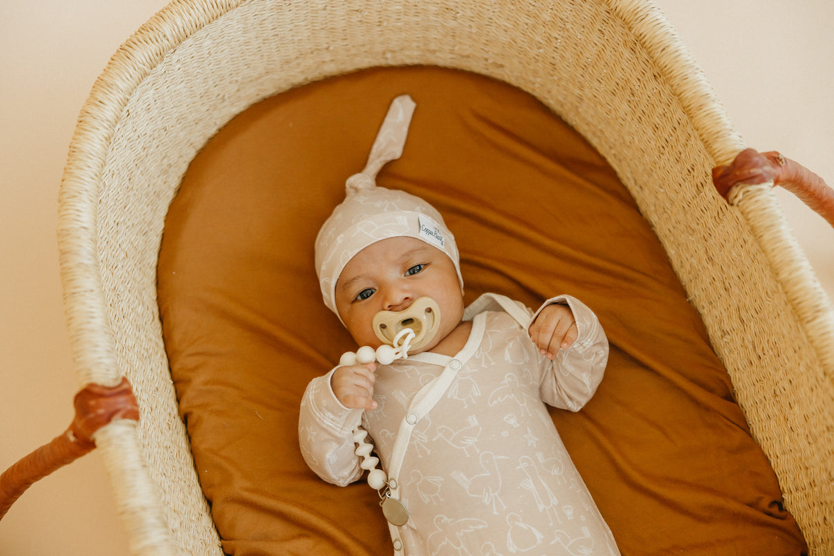 Newborn Knotted Gown - Sandy