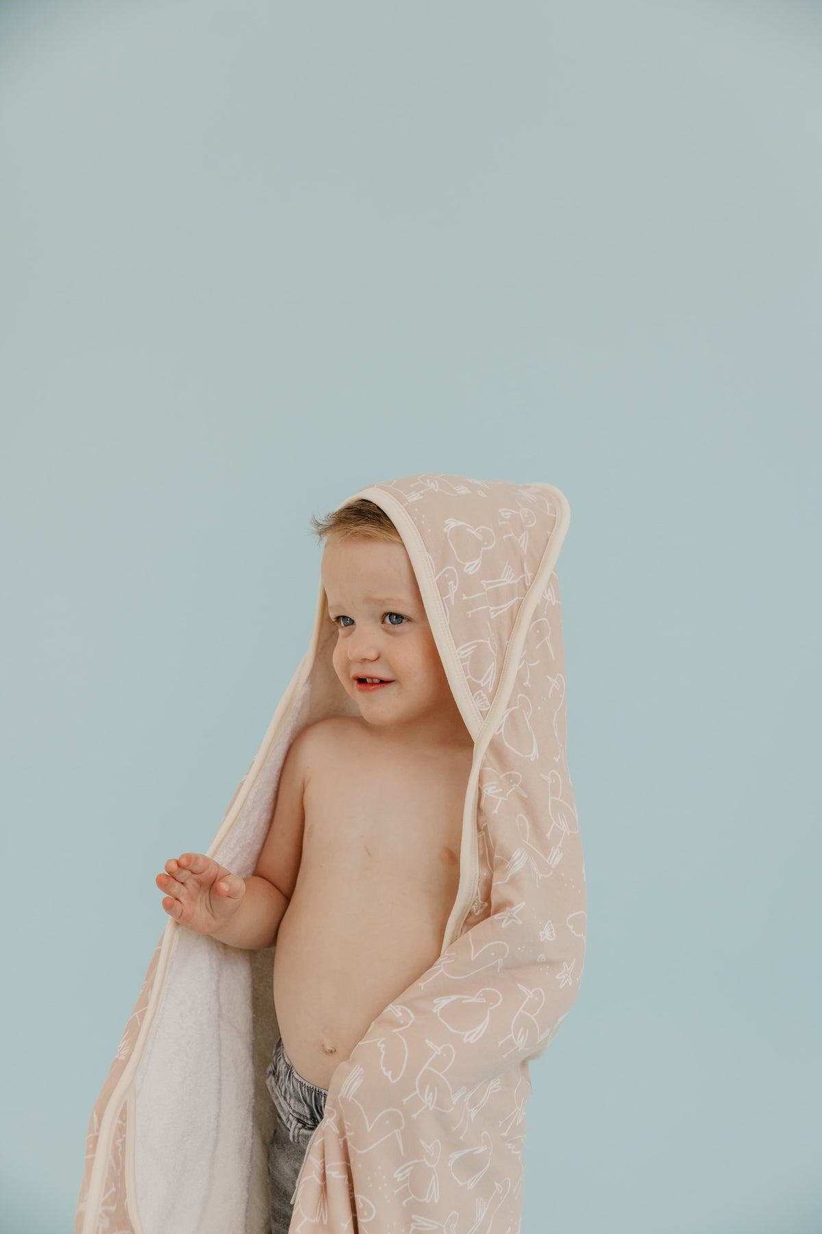 Premium Knit Hooded Towel - Sandy