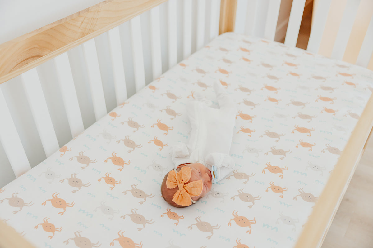 Premium Knit Fitted Crib Sheet - Tide