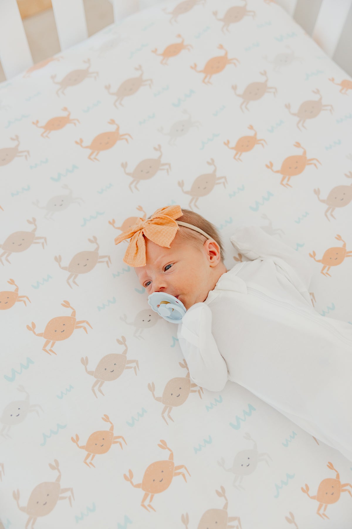 Premium Knit Fitted Crib Sheet - Tide