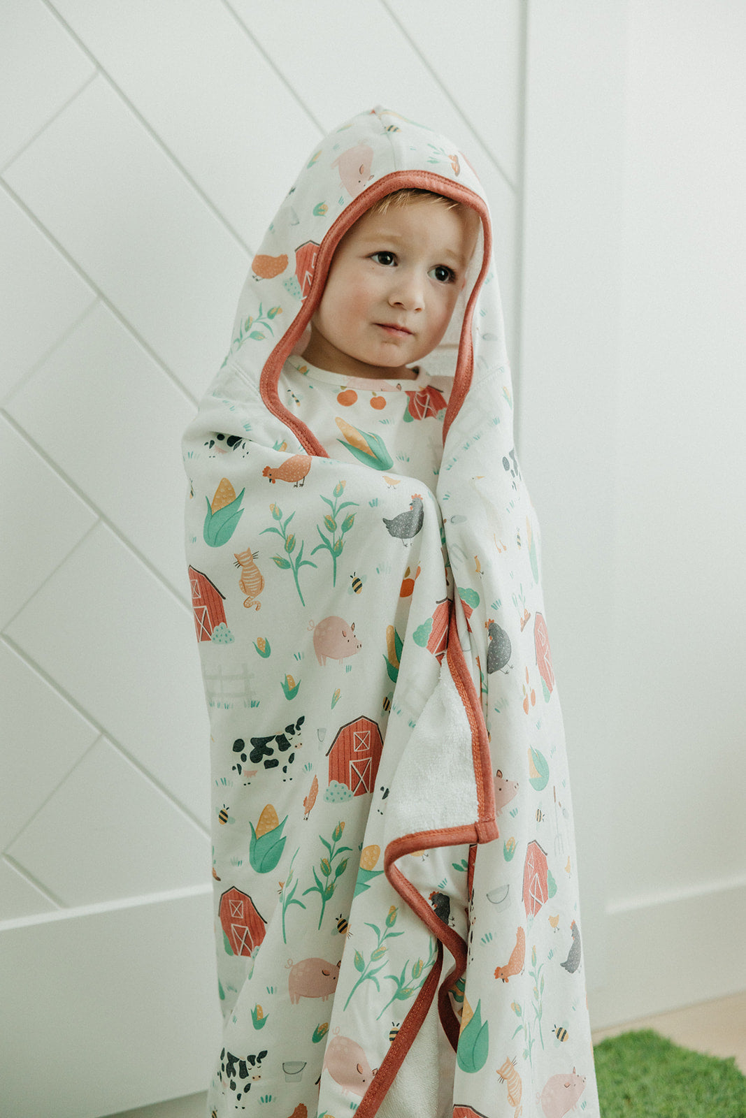 Premium Big Kid Hooded Towel - Farmstead
