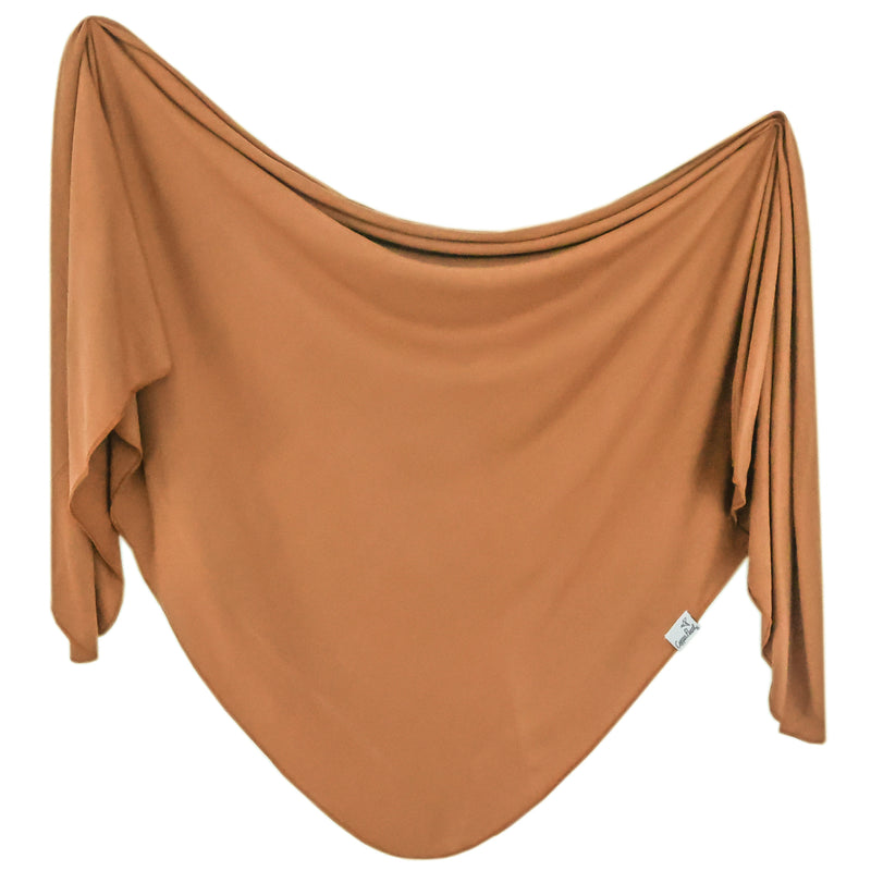 Knit Swaddle Blanket - Camel