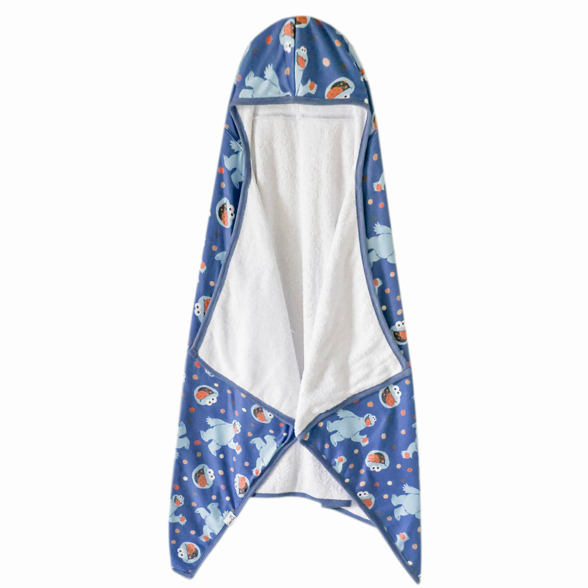 Premium Big Kid Hooded Towel Cookie Monster Copper Pearl