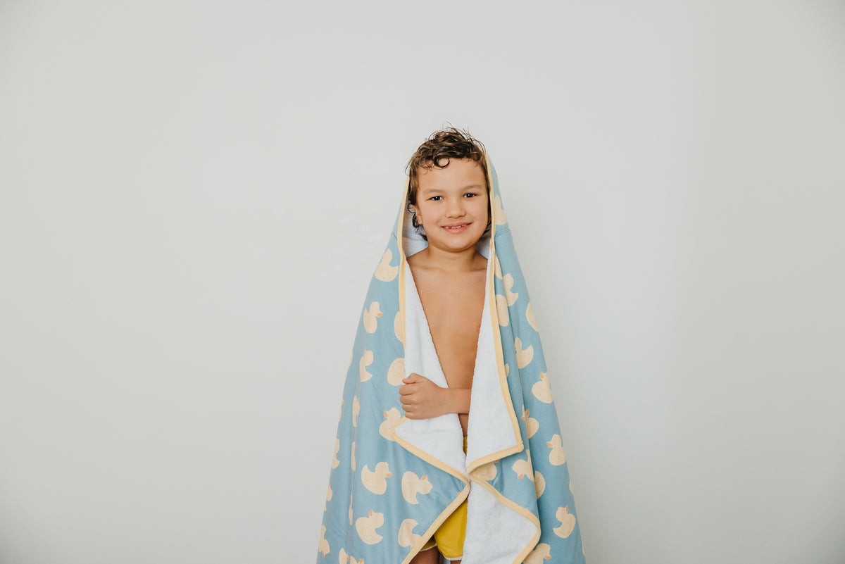 Premium Big Kid Hooded Towel - Ducky